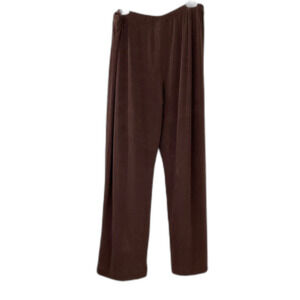 Chico's Travelers Pants Women’s  US XL Dark brown Pull On Wide Leg Slinky